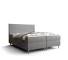 Łóżko kontynentalne Bing 160x200 jasny szary w nowoczesnym skandynawskim stylu z charakterystycznym wezgłowiem