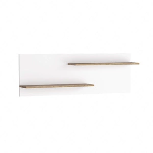 Półka Livinio 120 cm dąb ribbeck / biały połysk praktyczna półka doskonała do wyeksponowania dodatków stanowiących ozdobę wnętrza