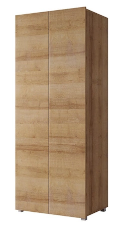 Szafa dwudrzwiowa Apulia 80 cm dąb złoty minimalistyczny design prosta bryła idealna szafa do garderoby sypialni lub przedpokoju 
