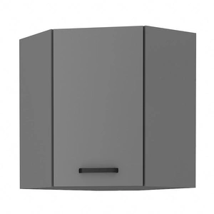 Szafka kuchenna narożna wisząca Verdi 60x60 GN-72 1F szafka odporna na działanie wilgoci i uszkodzenia czarny metalowy uchwyt