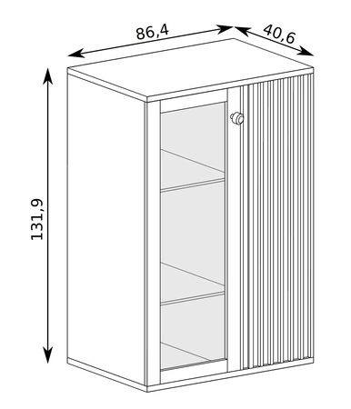 Witryna niska Cali 86 cm dąb artisan / czarny stylowa witryna do salonu drzwi witryny ozdobione lamelami w kolorze dębu czarny uchwyt