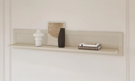 Półka Evora 177 cm beżowa zachwyci miłośników wyrazistych wnętrz atrakcyjna pod względem wizualnym oraz funkcjonalnym