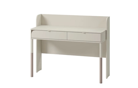 Biurko Harmony 122 cm beżowy / truflowy idealne biurko do pokoju nastolatka lub biura stabilna metalowa podstawa