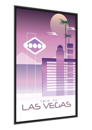 Plakat trip to Las Vegas 70x100 plakat w ramie precyzyjny wydruk ze stylową grafiką doskonała dekoracja do salonu lub sypialni