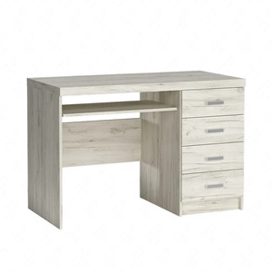Biurko Indiana 120 cm kraft biały eleganckie biurko z szufladami idealne do pokoju nastolatka lub biura
