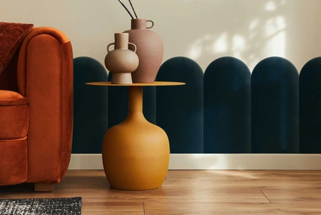 Panel tapicerowany Wally 30x80 cm granatowy stylowy panel ścienny płotek welurowa tkanina modne wykończenie każdej aranżacji