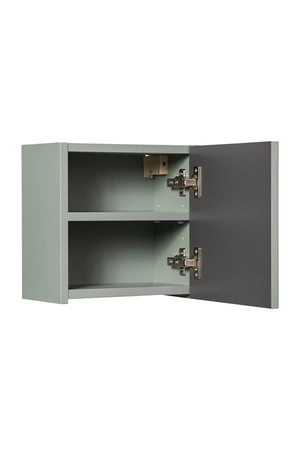 Szafka łazienkowa wisząca Line Reed Green 30 cm szałwiowa szafka do łazienki o nietuzinkowym charakterze elegancki ryflowany front