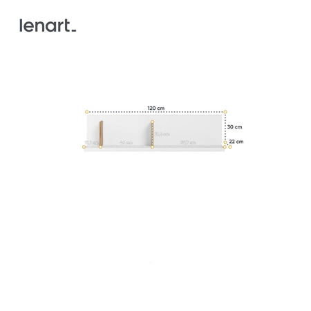 Zestaw mebli Simi biały / hikora naturalna nowoczesne meble o ciekawym designie solidne wykonanie nietuzinkowe metalowe uchwyty
