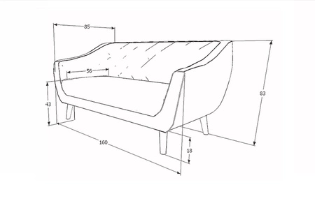 Sofa Molly beżowa prosta i stylowa sofa wpisująca się w każdą aranżację sofa z drewnianymi nogami