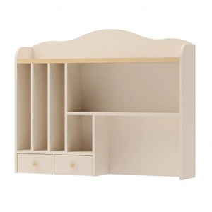 Nadstawka do biurka Story 110 cm beżowy / dąb vincenza bielona sekretarzyk z półkami funkcjonalny dodatek do uporządkowania strefy nauki