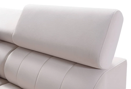 Narożnik z funkcją spania Savona VI jasny szary / biały lewostronny komfortowy narożnik do salonu z dwoma pojemnikami na pościel