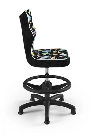 Krzesło do biurka Petit motyw dinozaury dopasowane do wzrostu 133-159 cm ergonomiczne krzesło obrotowe z podnóżkiem