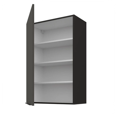 Zestaw mebli kuchennych Aversa Bl 390 cm stylowe szafki kuchenne z frontami wykonanymi w technologii anti fingerprint metalowe uchwyty