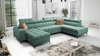 Narożnik z funkcją spania Bolmso VI miętowy lewostronny wygodny narożnik z regulowanymi zagłówkami dekoracyjne pikowania na siedzisku