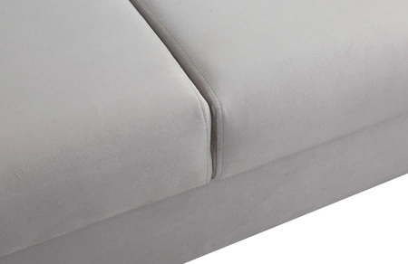 Narożnik z funkcją spania Belvi III czarny prawostronny komfortowy i elegancki narożnik do salonu z praktycznym schowkiem w boczku