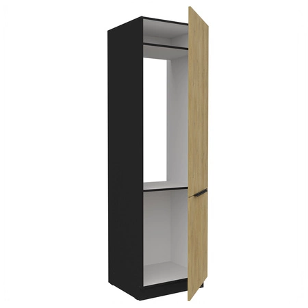 Słupek kuchenny Crotone 60 LO-210 2F szafka do zabudowy lodówki metalowe uchwyty szafka odporna na działanie wilgoci i uszkodzenia