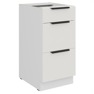 Szafka kuchenna stojąca z szufladami Corato Wh 40 D 3S BB odporna na uszkodzenia wykończenie frontów w technologii anti fingerprint