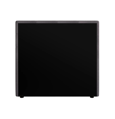 Łóżko kontynentalne Kansas 90x200 szare w nowoczesnym skandynawskim stylu z tapicerowanym zagłówkiem oraz zanóżkiem