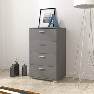 Komoda z szufladami Sand 50 cm grafitowa nowoczesny design mebla obrzeża komody wykończone specjalną okleiną ABS