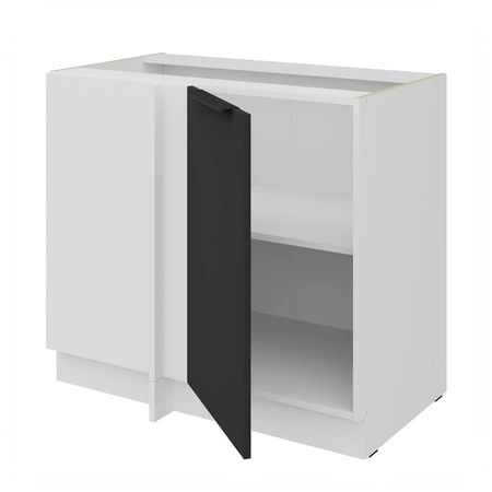 Szafka kuchenna narożna dostawiana Alatri Wh 105 ND 1F BB lewa fronty szafki kuchennej wykończone w technologii anti fingerprint