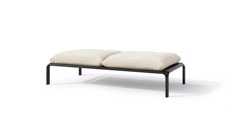 Zestaw mebli ogrodowych Wenecja grafit / beżowy funkcjonalne meble ogrodowe z narożnikiem metalowa konstrukcja miękkie poduszki