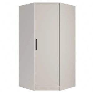 Szafa narożna Caspe beżowa nowoczesny design wykończenie ABS oraz aluminiowe uchwyty