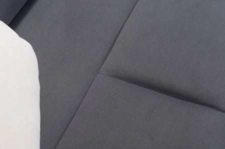 Narożnik z funkcją spania Elgin brązowy / biały lewostronny narożnik z regulowanymi zagłówkami praktyczne szuflady w boczkach mebla