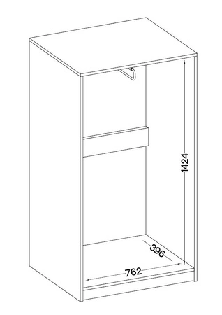 Szafa Makana 80 cm dąb artisan funkcjonalny mebel do pokoju młodzieżowego lub biura