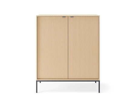Komoda Lovro 104 cm dąb vicenza niezwykle elegancka komoda podkreślona modną kolorystyką designerskie ryflowania na frontach
