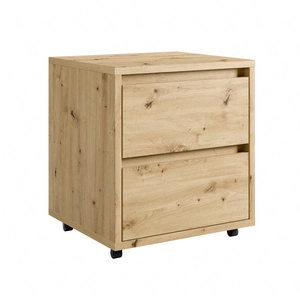 Szafka na kółkach do biurka Maxi Figate dąb artisan uniwersalny i praktyczny kontenerek z szufladami do biura lub przestrzeni domowej