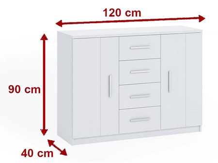Komoda z szufladami Rico 120 cm dąb artisan funkcjonalny mebel w ponadczasowym designie idealna komoda do sypialni lub salonu