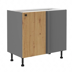 Szafka kuchenna narożna dostawiana Antri 105 ND 1F BB prawa lamelowe fronty szafka odporna na działanie wilgoci i uszkodzenia