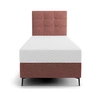 Łóżko kontynentalne Irvine 80x200 ceglaste stylowe łóżko z pojemnikiem na pościel i wysokim wezgłowiem zachwyca eleganckim designem