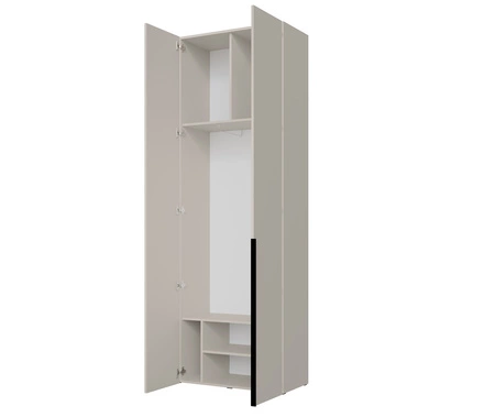 Szafa Slim 80 cm beżowa funkcjonalna i stylowa szafa do salonu sypialni lub przedpokoju idealna do niewielkich przestrzeni