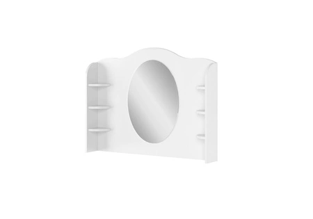 Nadstawka do biurka Luna 110 cm biała toaletka z półkami funkcjonalny dodatek do uporządkowania dziewczęcych drobiazgów