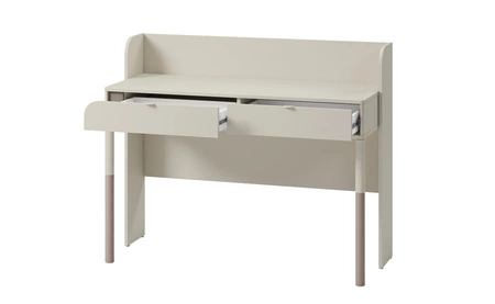 Biurko Harmony 122 cm beżowy / truflowy idealne biurko do pokoju nastolatka lub biura stabilna metalowa podstawa