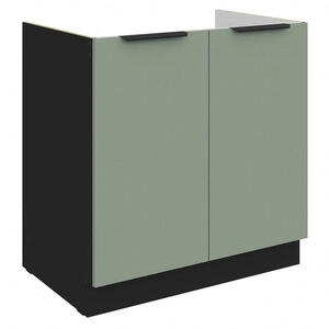 Szafka kuchenna pod zlewozmywak Treviso Bl 80 ZL 2F BB szafka odporna na uszkodzenia wykończenie frontów w technologii anti fingerprint