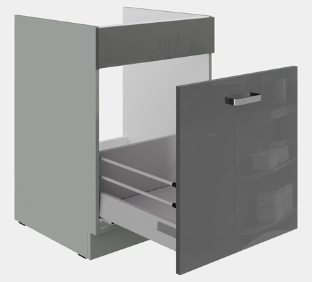 Szafka pod zlewozmywak Grey 60 ZL 1S szafka odporna na wpływ zewnętrznych czynników jak para wodna wysoka temperatura i rozlane ciecze