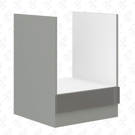 Zestaw mebli kuchennych narożny Grey 260x270 cm fronty w połysku styl szafek dopasuje się do wnętrza każdej kuchni