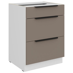 Szafka kuchenna stojąca z szufladami Fiuggi Wh 60 D 3S BB odporna na uszkodzenia wykończenie frontów w technologii anti fingerprint