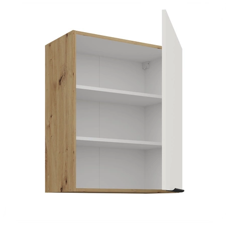 Zestaw mebli kuchennych Corato Ar 255 cm stylowe szafki kuchenne z frontami wykonanymi w technologii anti fingerprint metalowe uchwyty