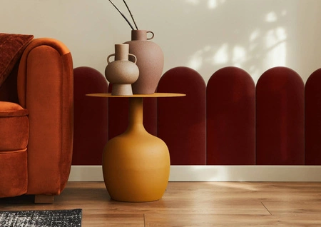 Panel tapicerowany Wally 30x60 cm bordowy stylowy panel ścienny płotek welurowa tkanina modne wykończenie każdej aranżacji