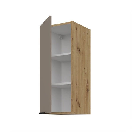 Zestaw mebli kuchennych Fiuggi Ar 255 cm stylowe szafki kuchenne z frontami wykonanymi w technologii anti fingerprint metalowe uchwyty