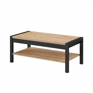 Stolik kawowy Aktiv 120 cm dąb taurus / czarny wytrzymały odporny blat idealny stolik do każdej aranżacji