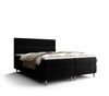 Łóżko kontynentalne Bing 180x200 czarny w nowoczesnym skandynawskim stylu z charakterystycznym wezgłowiem