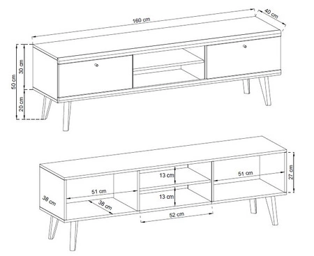 Meblościanka Primo dąb riviera / biała nowoczesny design obrzeża wykończone specjalną okleiną bezpieczne szkło hartowane