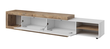 Zestaw mebli do salonu Sintra dąb samdal / biały połysk eleganckie meble o eleganckim designie bezuchwytowy system push to open