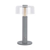 Lampka nocna Dapper szara 1W 3000K elegancka lampa o wielu zastosowaniach idealna do sypialni biura i salonu metalowa podstawa