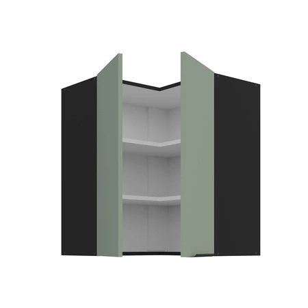 Szafka kuchenna narożna wisząca Treviso Bl 60x60 GN-72 2F odporna na uszkodzenia wykończenie frontów w technologii anti fingerprint