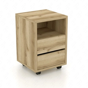 Szafka z szufladami Agapi dąb grand naturalny funkcjonalny mebel do biura gabinetu lub pokoju młodzieżowego